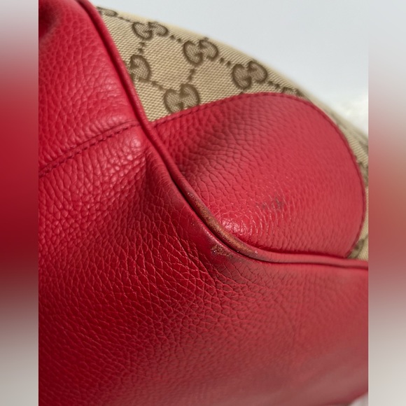 Gucci GG Canvas Red Medium Bree Tote - Picture 11 of 16